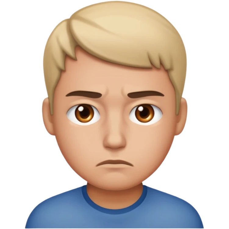 A serious disappointment face emoji