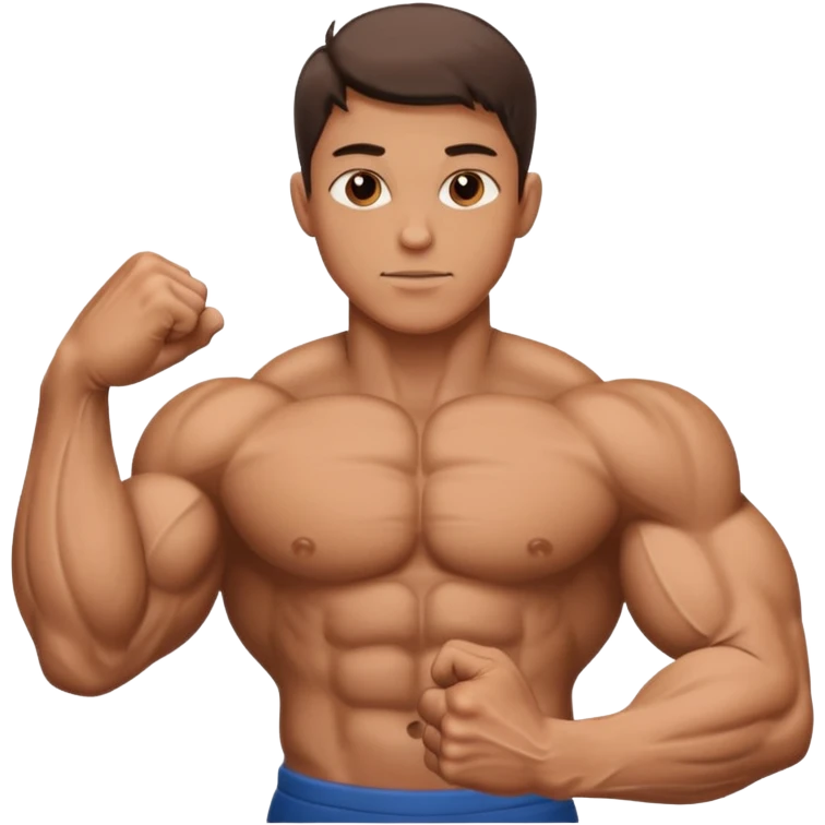 muscular boy with veiny hands arms and biceps emoji