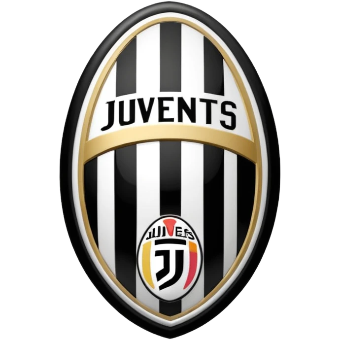 una "J" stilizzata in bianco e nero, formata da due strisce verticali che richiamano lo scudetto , logo juventus emoji