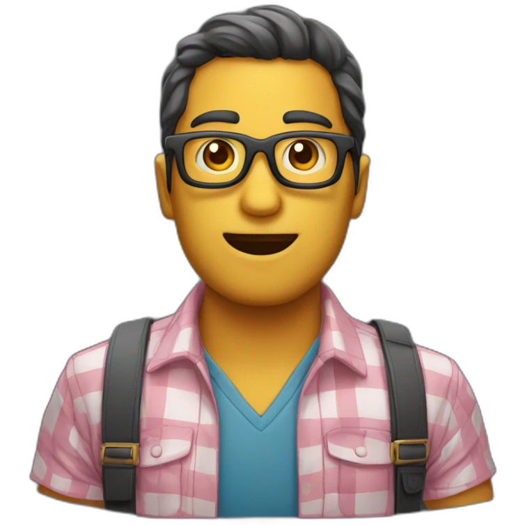 Hombre calvo  con gafas emoji