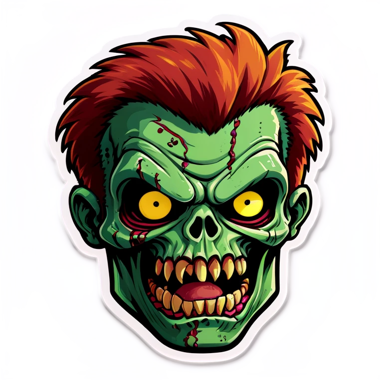 zumbi franja ruiva emoji