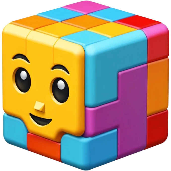 Pixeled style 3d emoji