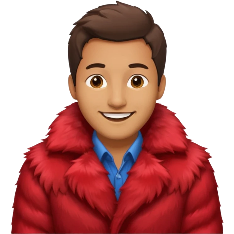 men red fur coat emoji