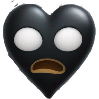 black heart with cobwebs inside  emoji