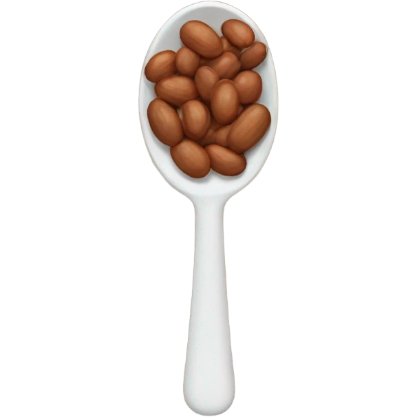 a spoonful of pinto beans emoji
