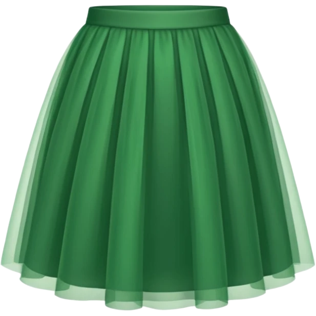 green tulle skirt emoji