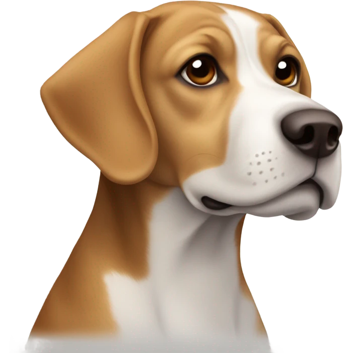 Brown and White Beagle Labrador Mix emoji