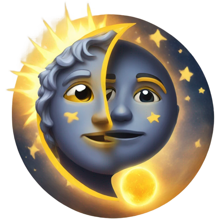 The sun and the moon  emoji