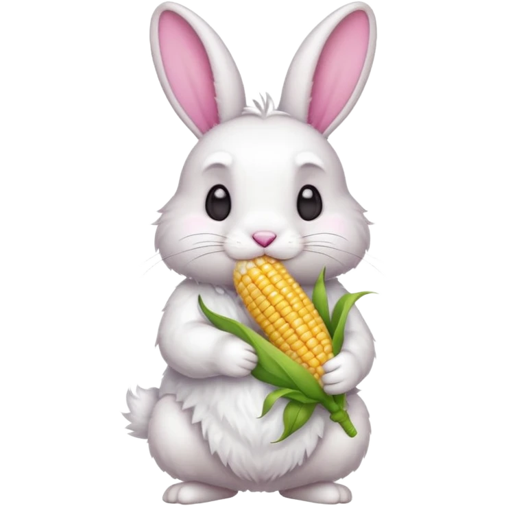rabbit eating corn emoji