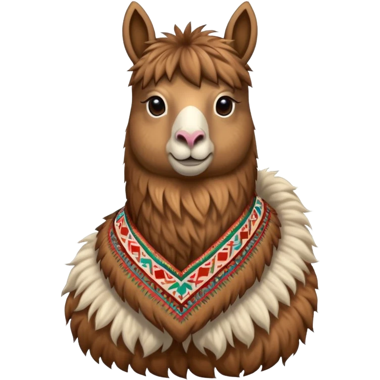 peruvian llama with andean details emoji