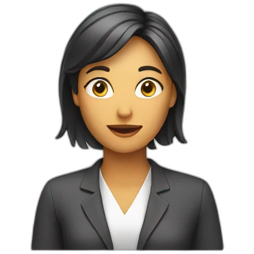 women presenting a slide emoji