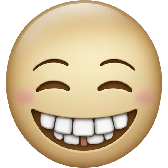 smiling emoji with bone in its mouth emoji