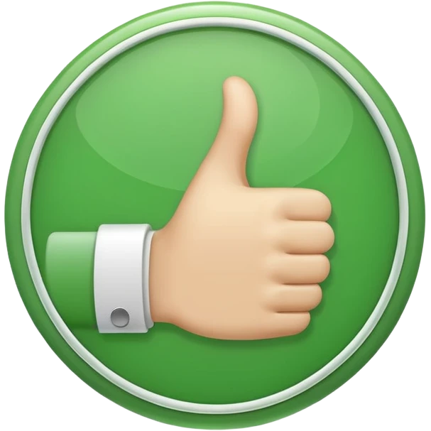 Make a plain green circle with a good sign emoji