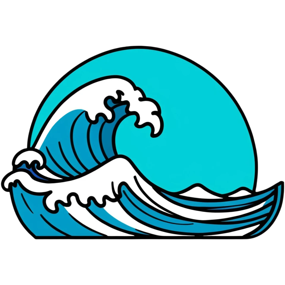 ocean wave emoji
