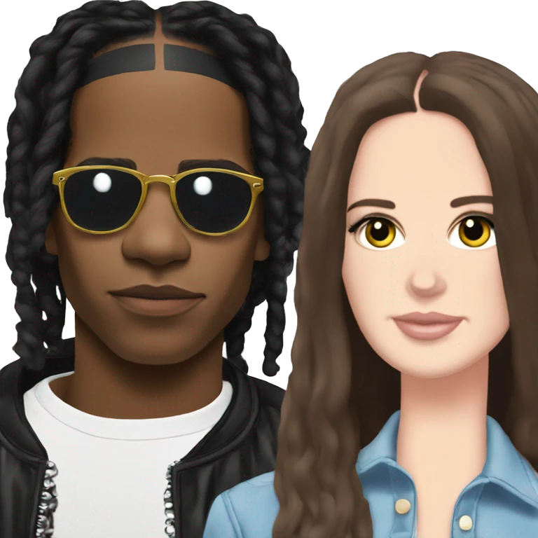ASAP rocky with Lana del rey emoji
