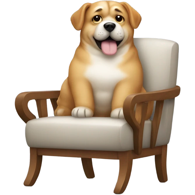 fat dog mix chair emoji