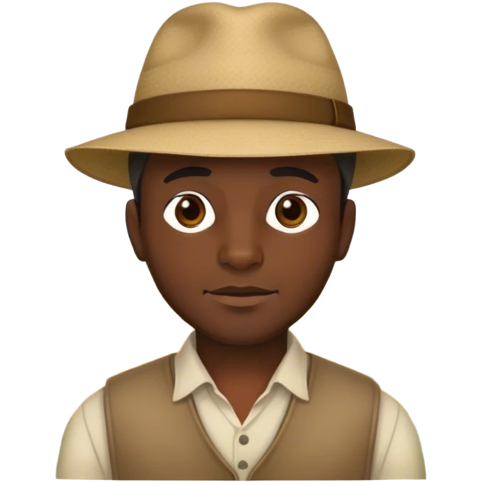 A dark man in the fields emoji