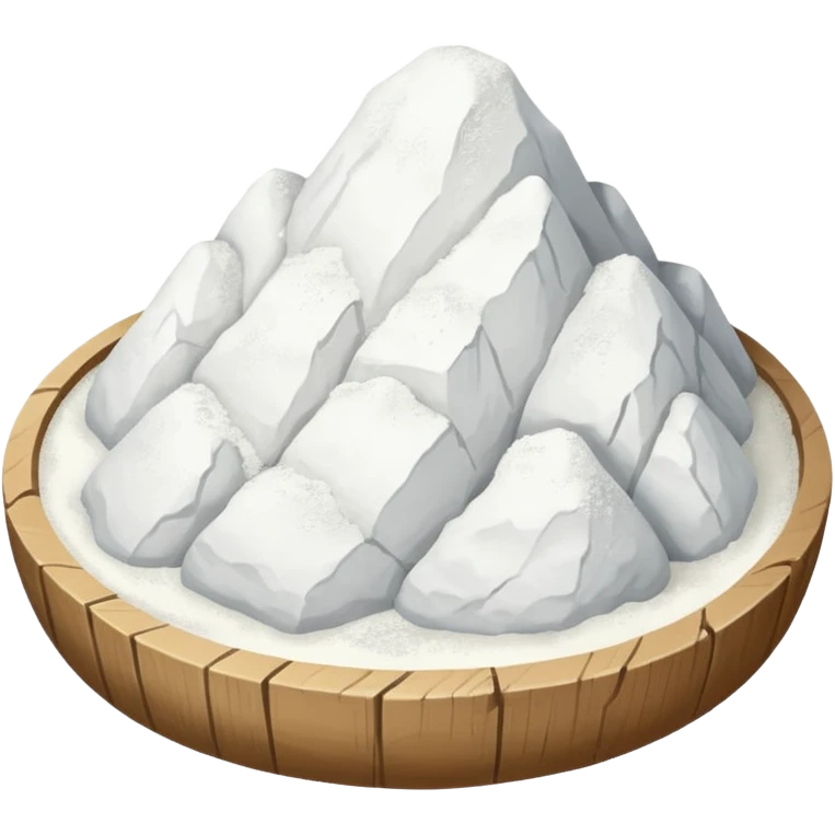 White rock with powder emoji