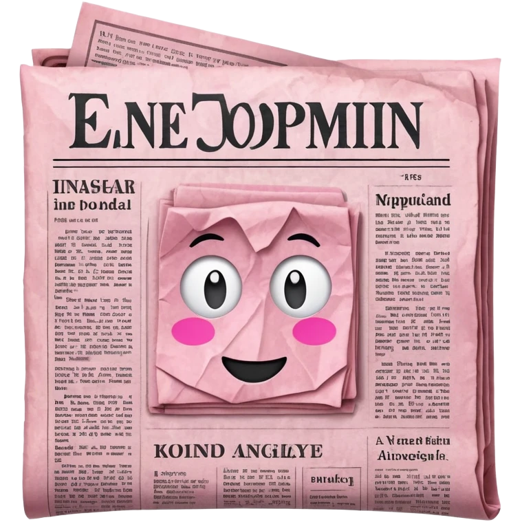 pink newspaper emoji