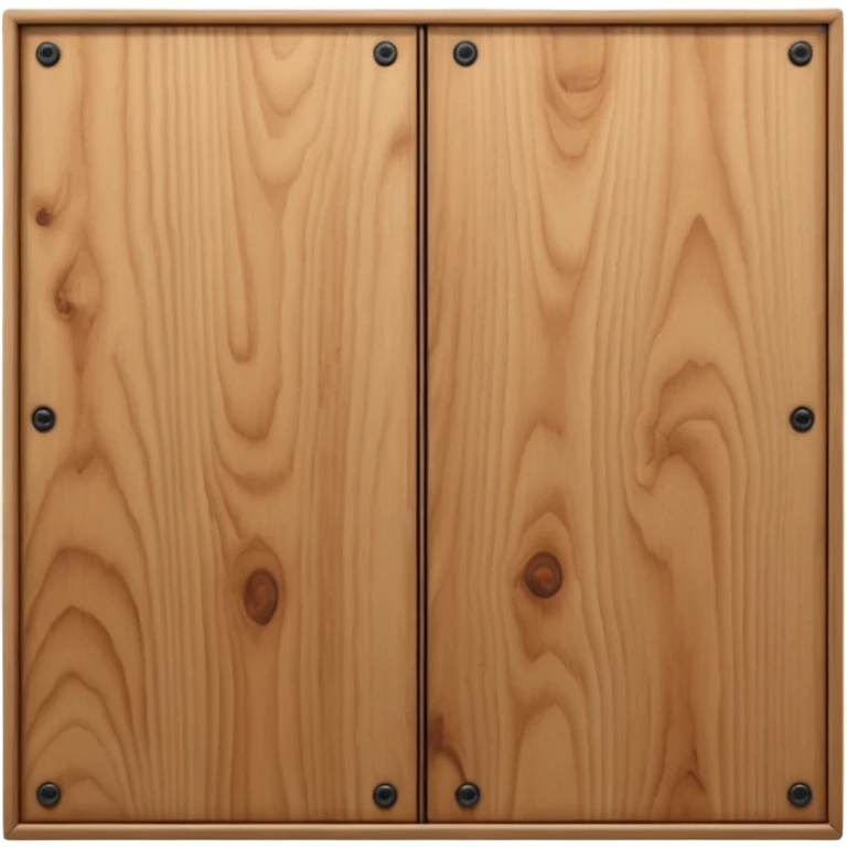 wooden acoustic panel, realistic wood texture, simple emoji
