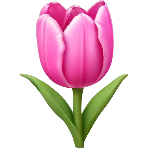 Pink tulips with a bow emoji