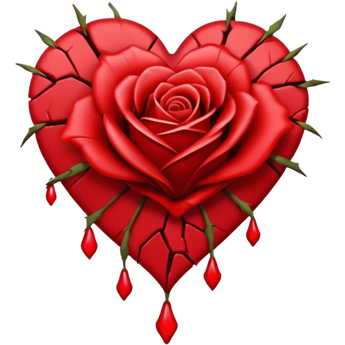 Put The Broken Hearts Emoji And Wilted Rose Emoji Together Between emoji