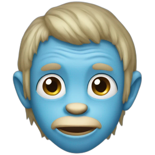monkey blue emoji