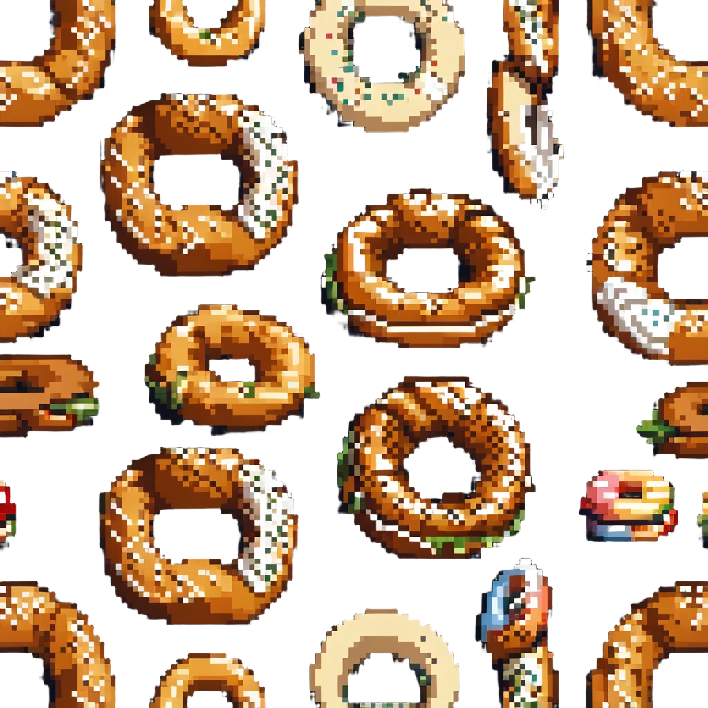 simit Turkish sesame bagel pixel art emoji