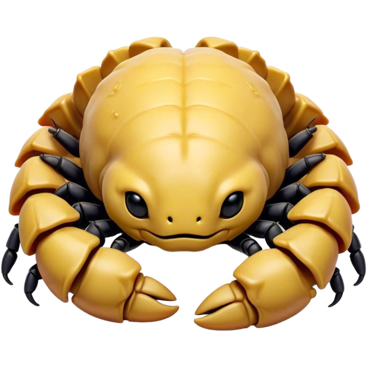 Meme-Worthy Cute Sleeping Emperor Scorpion Portrait Emoji, Head resting peacefully with a contented smile, showcasing a robust build and a luxuriously soft, textured exoskeleton, eyes gently closed in a serene, restful repose, Simplified yet hilariously adorable features, highly detailed, glowing with a soft, drowsy light, high shine, relaxed and utterly lovable, stylized with an air of playful laziness, soft glowing outline, capturing the essence of a sleeping scorpion that feels destined to become the next viral sensation of adorable rest! emoji