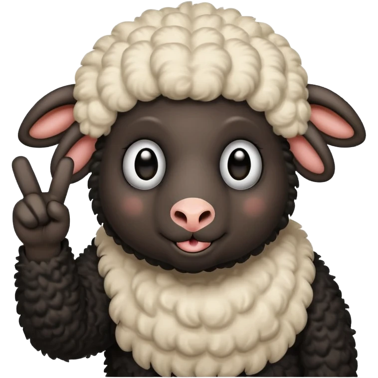 black sheep giving the middle finger emoji