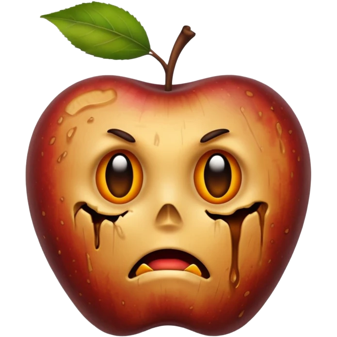 Rotten apple emoji no face emoji