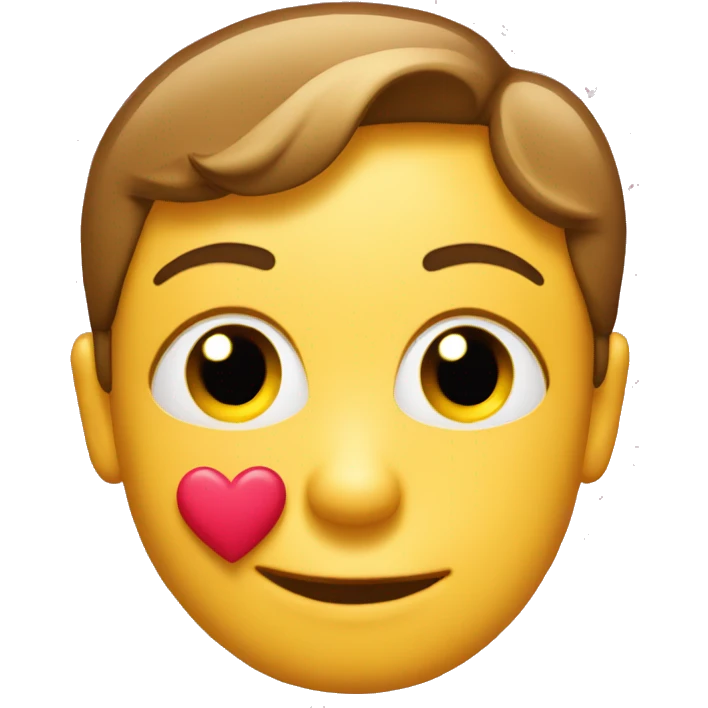 Smirk emoji with kisses and hearts emoji