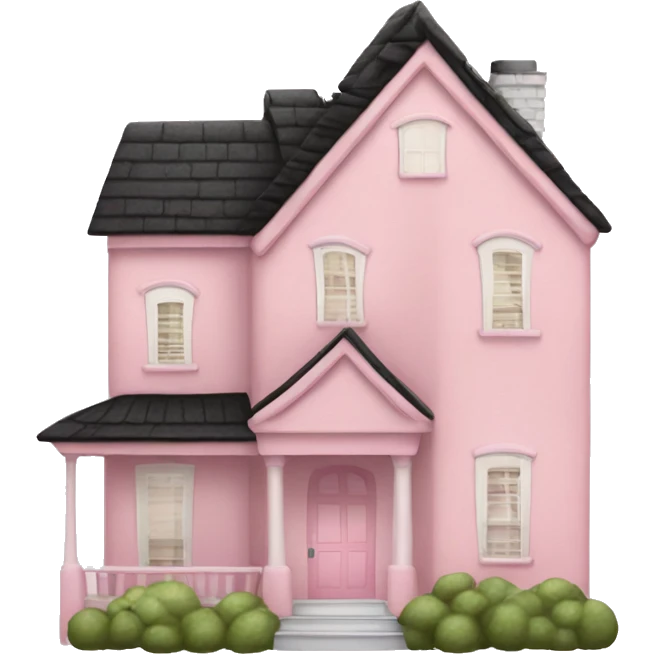 light pink house with ruffles and zebra print emoji