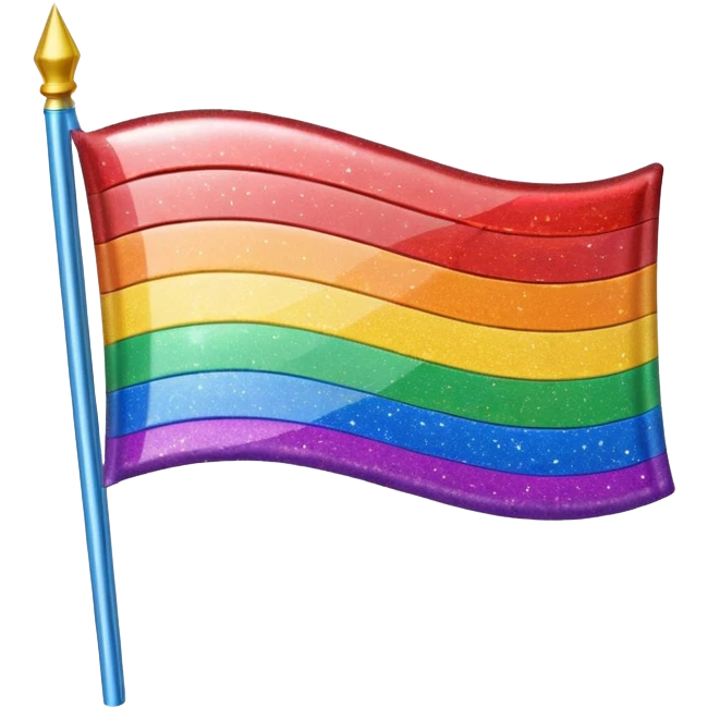 flag lgbtq+ glitter emoji