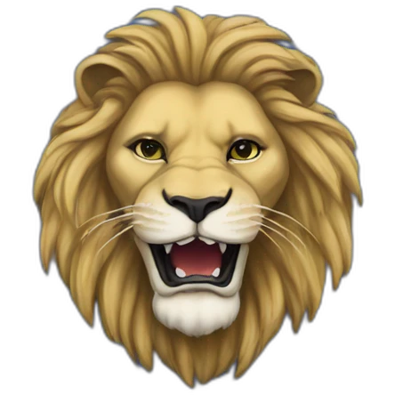 Dynasty Lion blue empire flag emoji