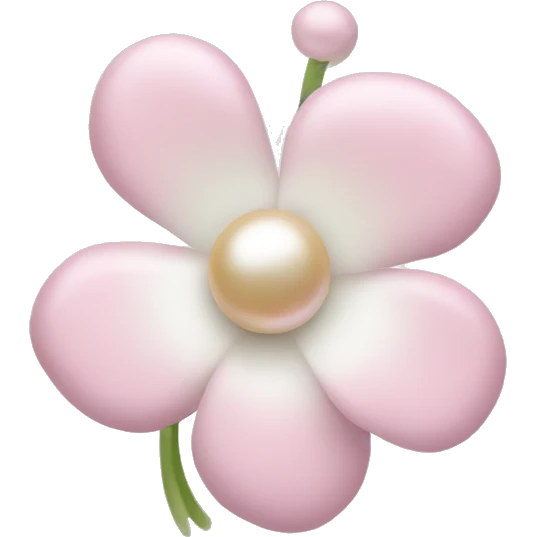 Pearl light pink flower emoji