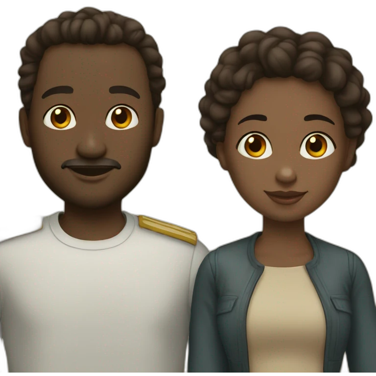 Couple, man malian, girl russian emoji