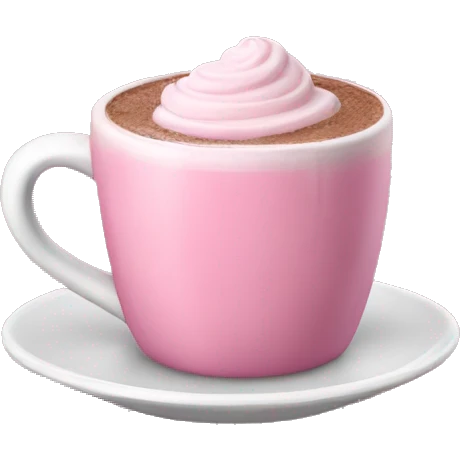 Pink hot chocolate  emoji