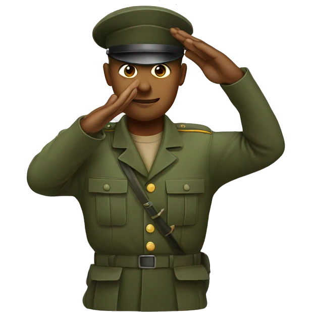 Soldier saluting emoji