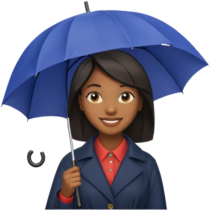 HOLDİNG UMBRELLA BLACK WOMAN emoji