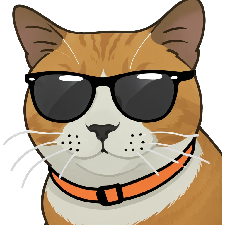 Cat with sunglasses emoji