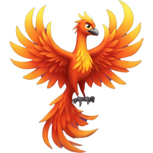 Phoenix with fire emoji