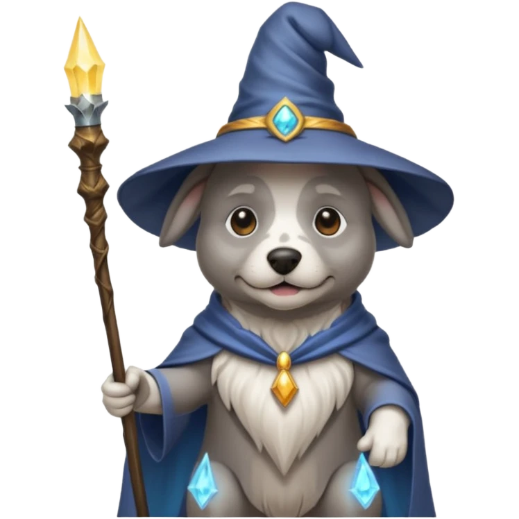 Dog wizard emoji