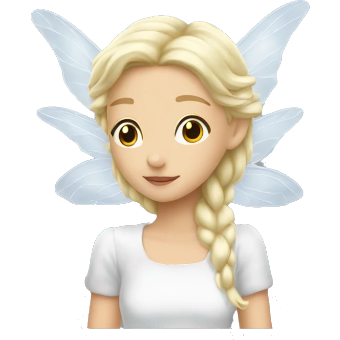 White fairy wings magical raining dusts emoji