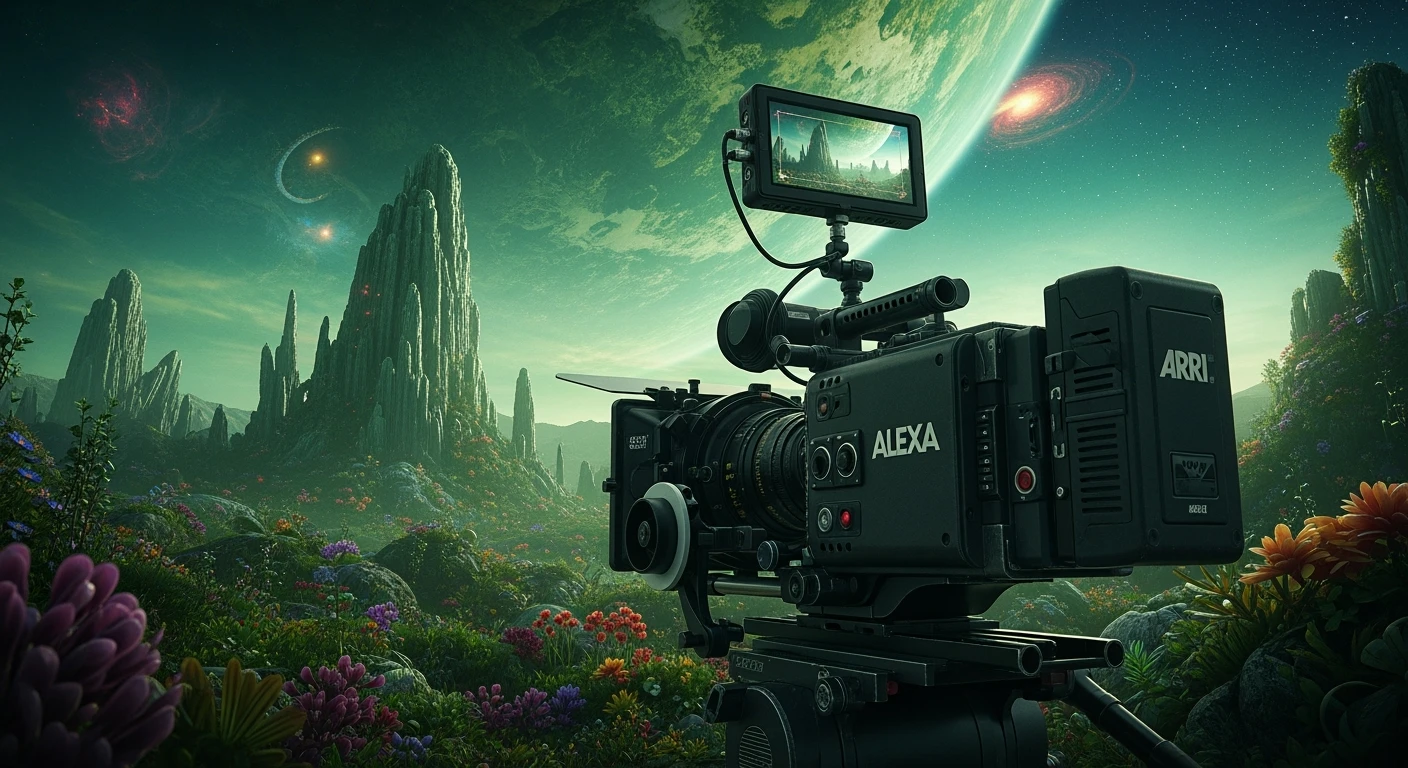 cinematic, green planet, inspired by StarWars movie, captured by arri alexa  emoji