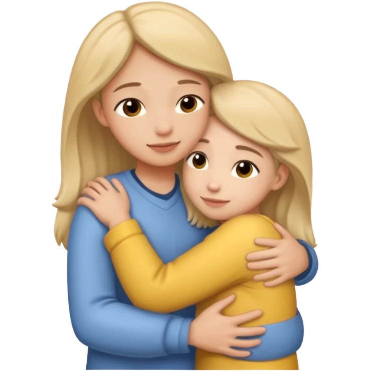 Caring hug emoji