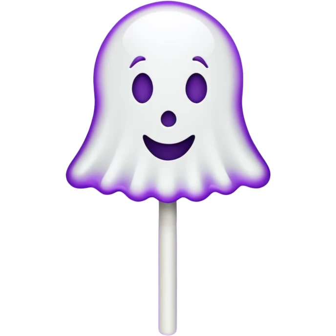 ghost lolipop purple and white emoji