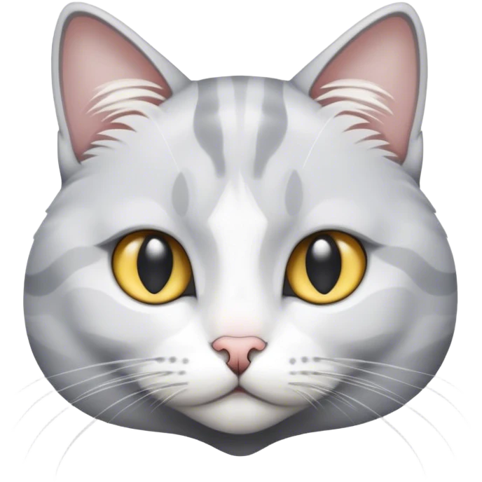 White and grey cat emoji