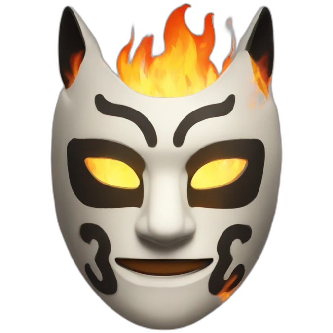 Anbu mask in fire emoji