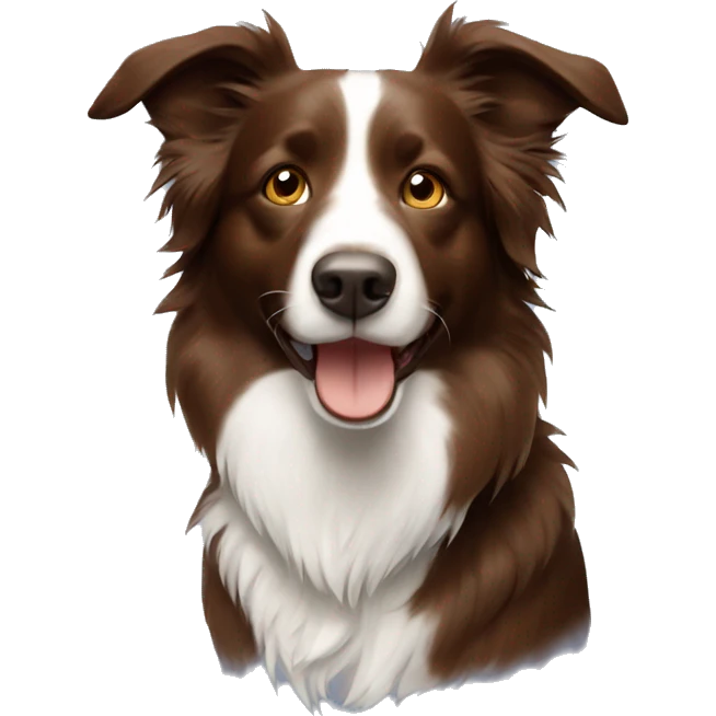 Brown border collie  emoji